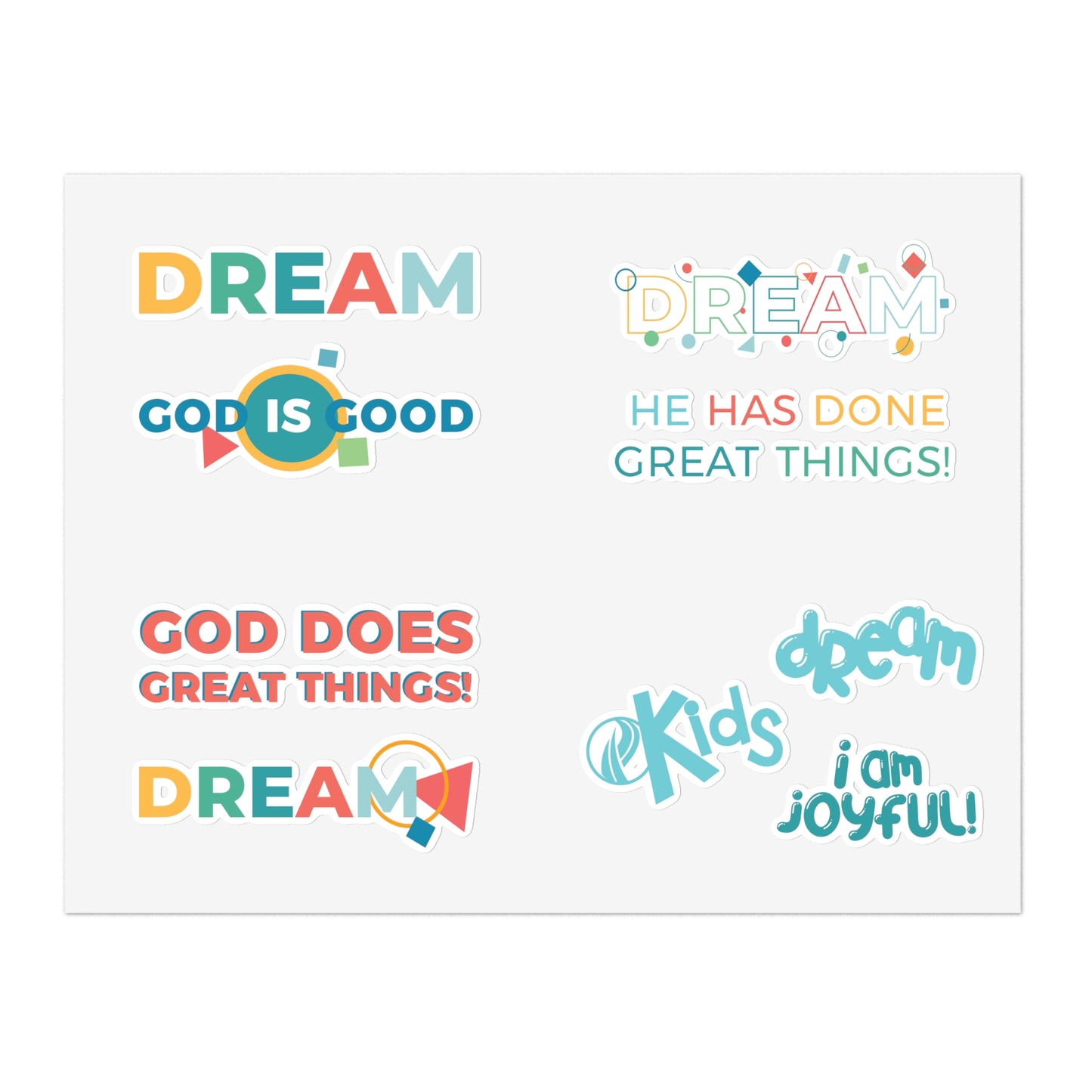 Colorful Inspirational Sticker Sheet Bundle